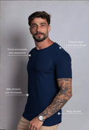 Camiseta Masculina Tricot Azul Marinho