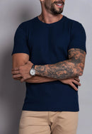 Camiseta Masculina Tricot Azul Marinho