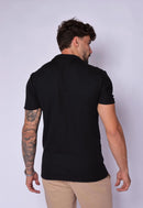Camisa Polo Italiana Tricot Preta