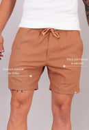 Shorts de Linho Masculino Terracota