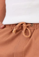 Shorts de Linho Masculino Terracota