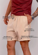 Shorts Masculino Microfibra Bege