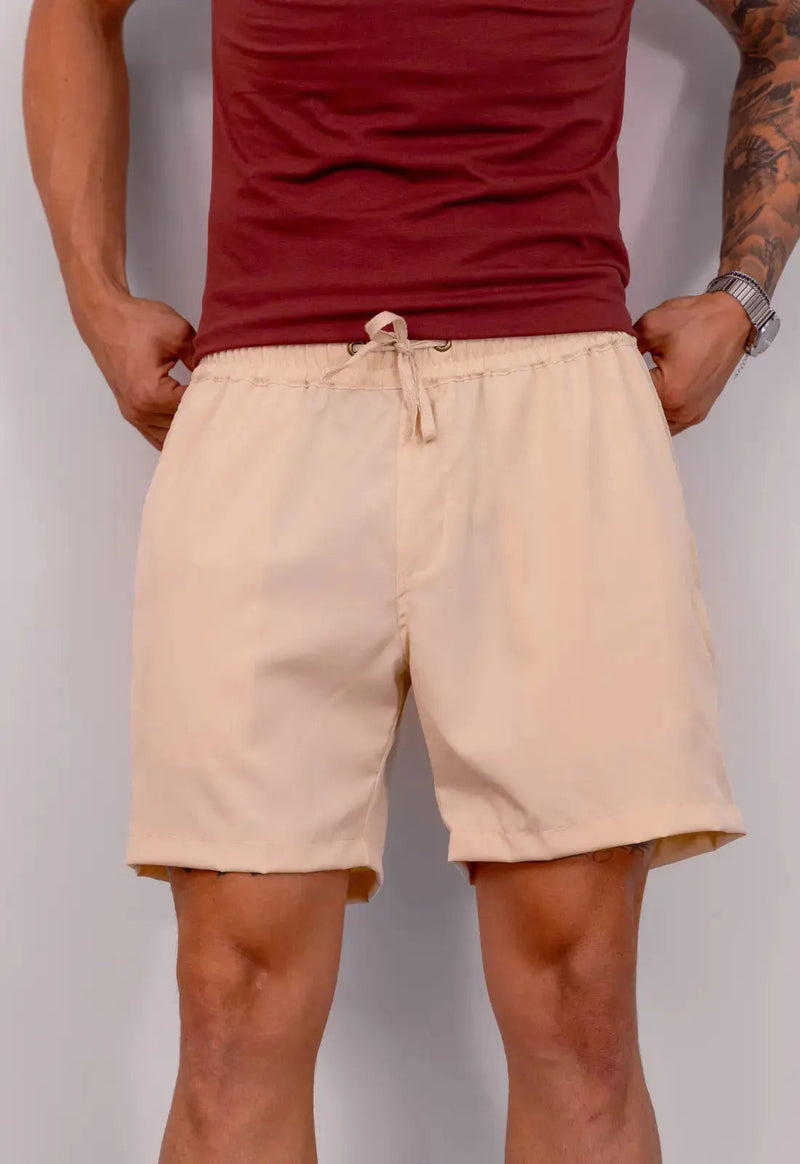 Shorts Masculino Microfibra Bege