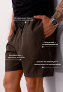 Shorts Masculino Microfibra Verde Escuro