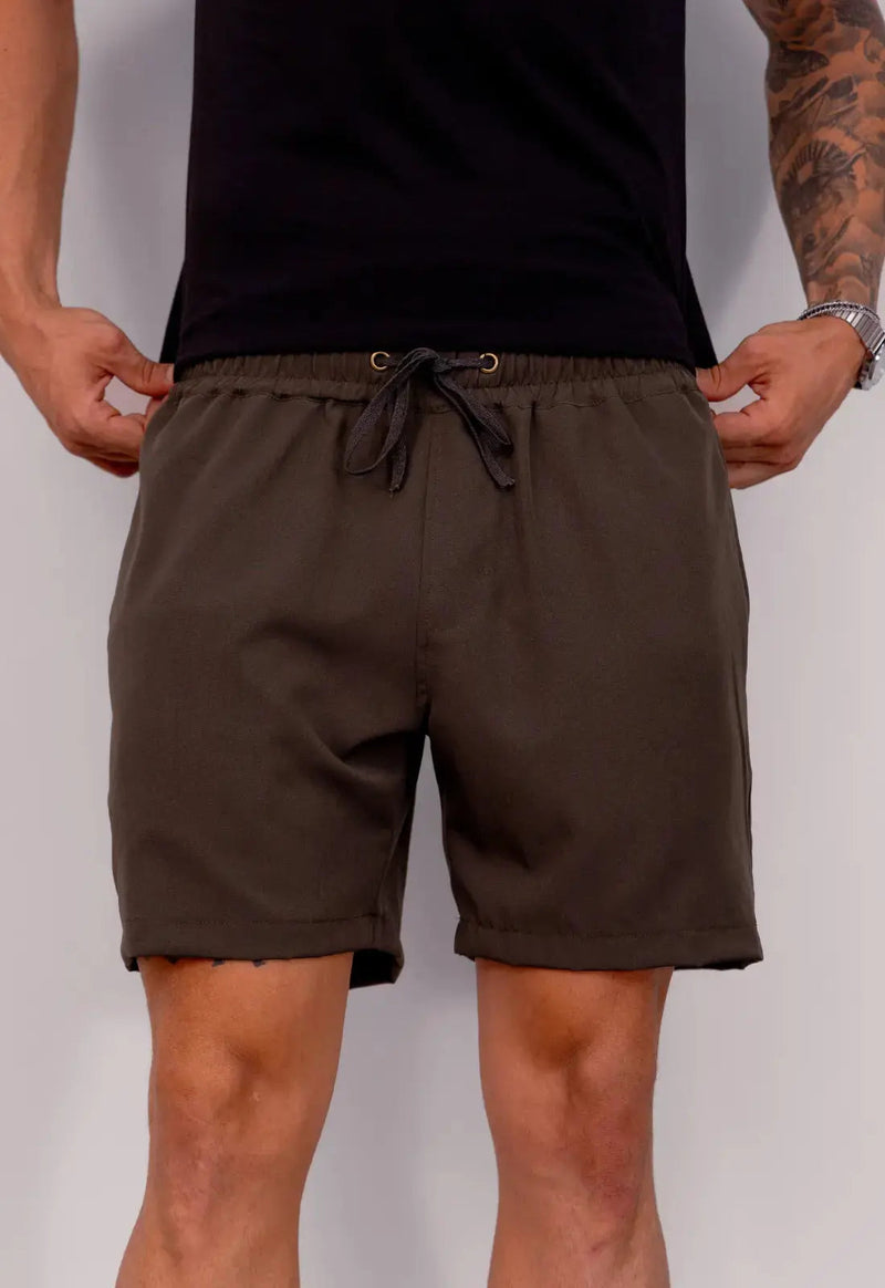 Shorts Masculino Microfibra Verde Escuro